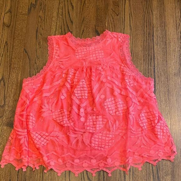 NWT Anthropologie Maeve Pineapple Lace Blouse 22W #134 - Picture 4 of 5